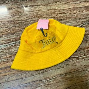 Juicy Couture Yellow Terry Cloth Bucket Hat